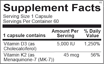 OrthoMolecular Vitamin K2 with D3 60 capsules