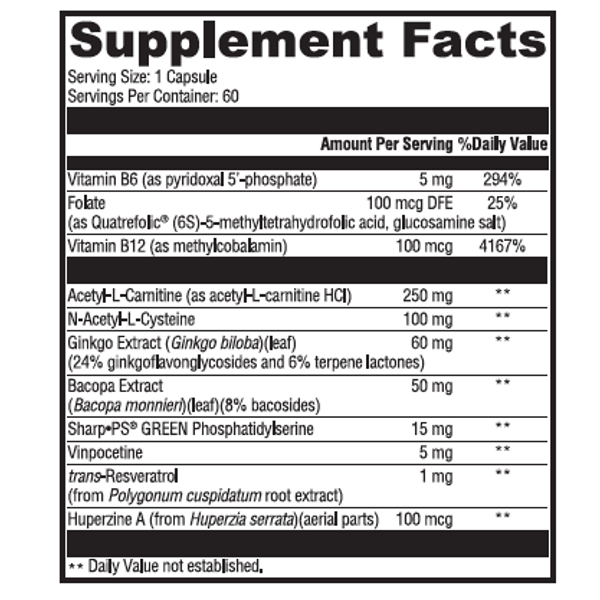 NBX Wellness Memory Sustain 60 capsules