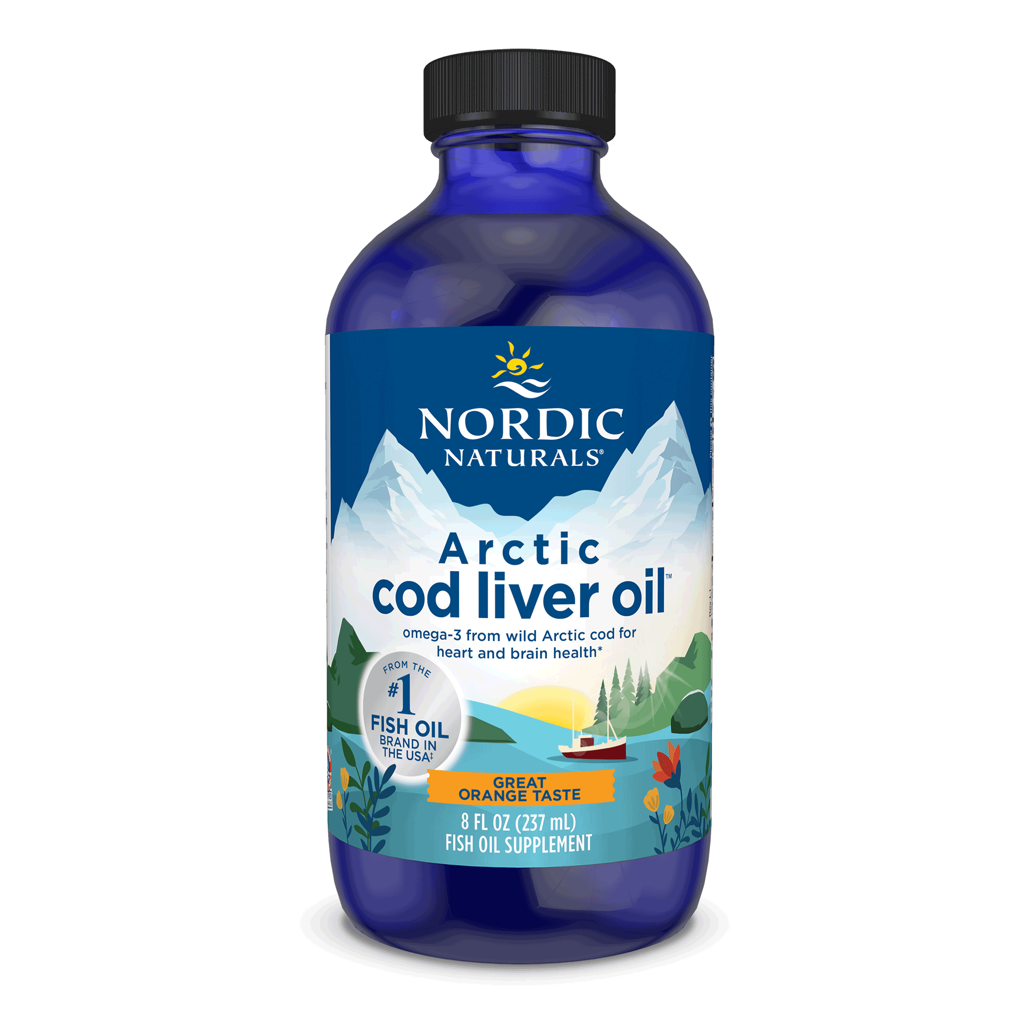 Nordic Naturals Arctic Cod Liver Oil Liquid 8oz. Orange