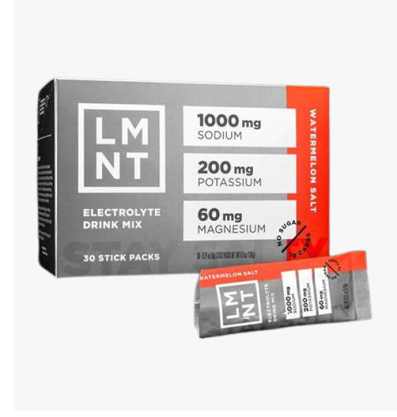 LMNT Electrolyte 30 stick pack box Watermelon Salt