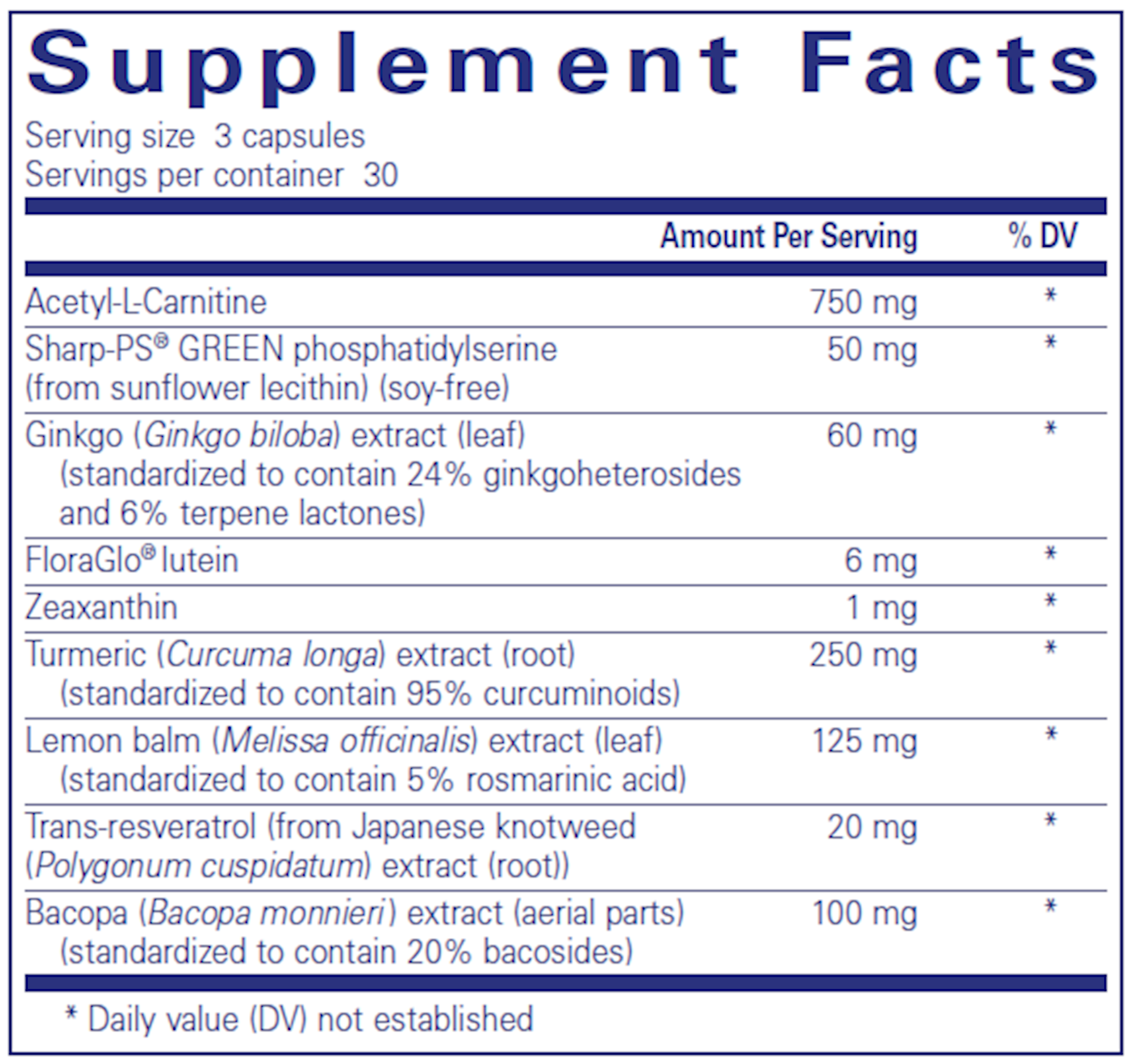 Pure Encapsulations Memory Pro 90 capsules
