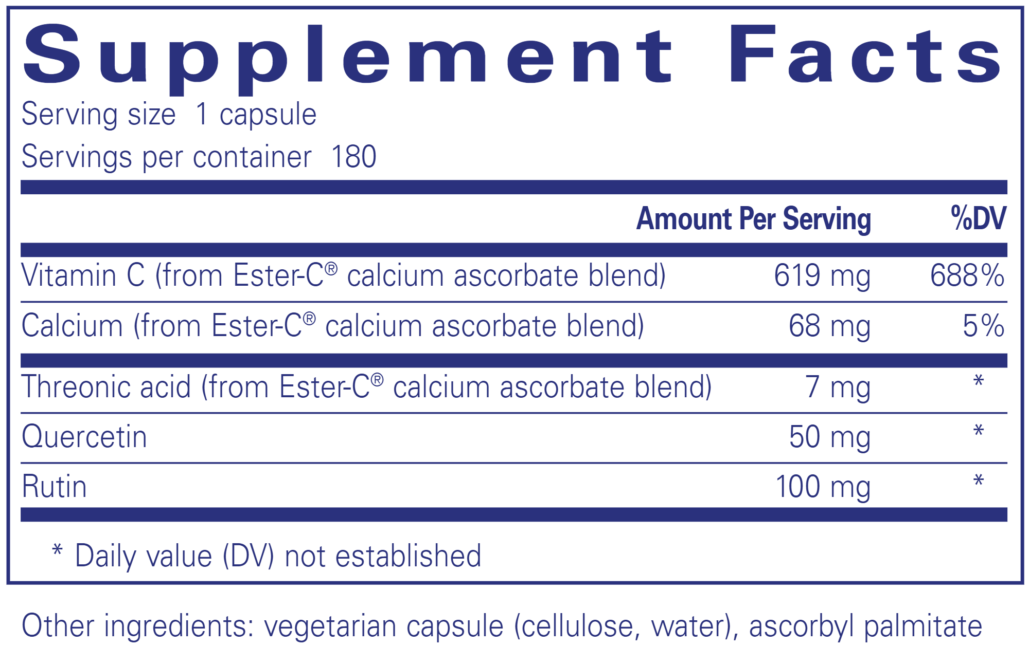 Pure Encapsulations Ester-C® & flavonoids 180 capsules